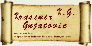Krasimir Gnjatović vizit kartica